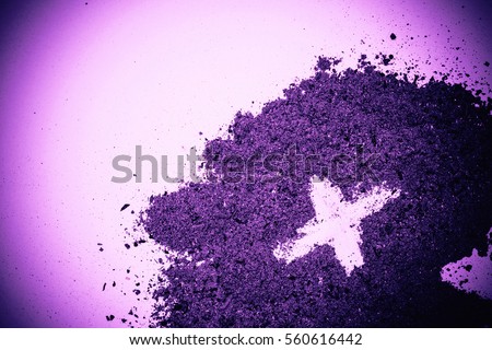 Cross made in ashes, Ash Wednesday, Lent season vintage abstract artistic background