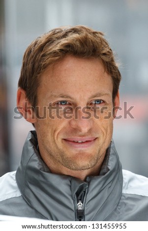 BARCELONA - MARCH 1: Jenson Button of Vodafone McLaren Mercedes F1 team at Formula One Test Days at Catalunya circuit on March 1, 2013 in Barcelona, Spain.