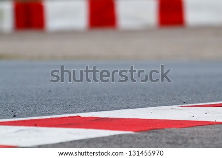 Race track detail, shallow depth of field
