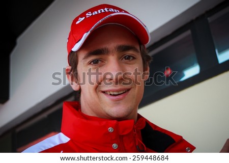 BARCELONA - MARCH 1: Esteban Gutierrez of Scuderia Ferrari F1 team at Formula One Test Days at Catalunya circuit on March 1, 2015 in Barcelona, Spain.