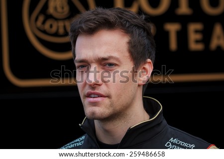 BARCELONA - FEBRUARY 28: Jolyon Palmer of Lotus F1 Team at Formula One Test Days at Catalunya circuit on February 28, 2015 in Barcelona, Spain.