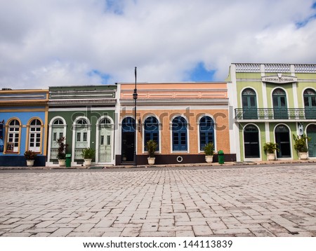 Manaus, Brazil - July 08: The Main Square Of The Old Town Of Manaus In The Amazon Jungle On July 08, 2012. Manaus Is Known For Its Colonial Architecture.