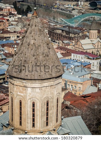 TBILISI, GEORGIA - MARCH 03, 2014: Holy Mother of God Church of Bethlehem in Tbilisi, Goergia. Built as an Armenian church in the 18th century it now operates as a Georgian orthodox church.