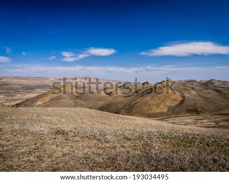 Landscape of Kakheti region (close to David Gareja) Georgia.