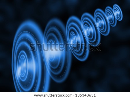 Blue round abstract background