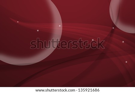 Red abstract line and round red background