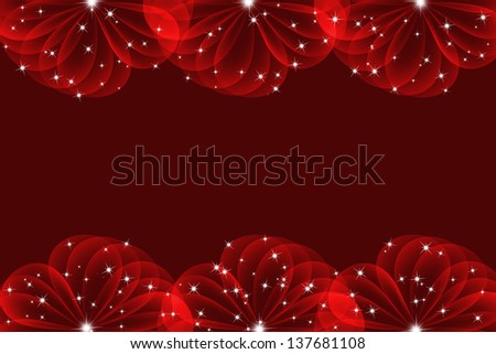 Red abstract background with circle layers
