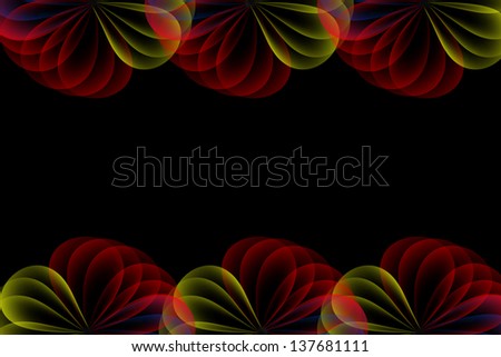 colorful abstract dark background with circle layers