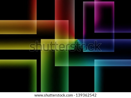 abstract square colorful on dark  background