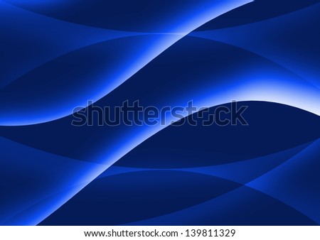 Abstract curve with blue background
