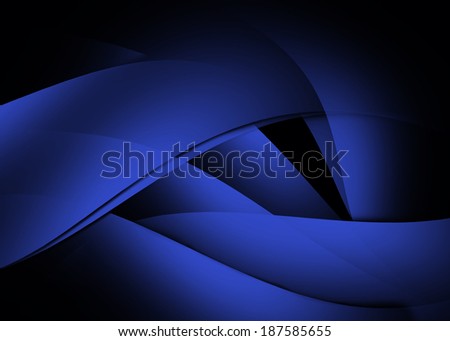 Abstract curve and line blue background