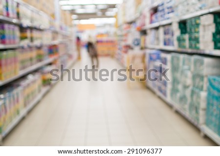 Defocused Background Of Buying Product in Shopping Mall