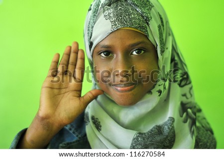 Kuala Lumpur-Malaysia - September 2: Portrait Of An Unidentified Somalia Refugee Kid At School Funded By Unhcr On September 2, 2010, Kuala Lumpur, Malaysia.
