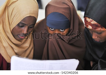 Kuala Lumpur, Malaysia - Sept 2: Unidentified Somalian School Children In Class At Somalia Refugee Kid At School Funded By Unhcr On September 2, 2010, Kuala Lumpur, Malaysia