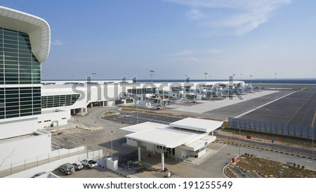 SEPANG, MALAYSIA - MAY 3: Low cost carrier terminal (KLIA2) on May 3, 2014 in Kuala Lumpur, Malaysia. It was opened to cater for the growing number of users of low cost airlines.
