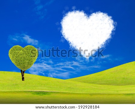 Heart cloud with heart tree