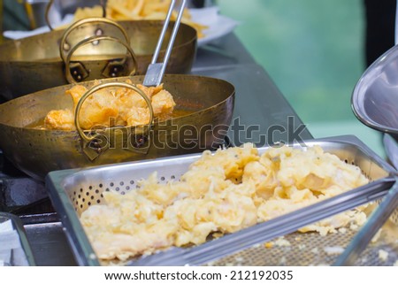 Busy cooking of chefs in restaurant kitchen