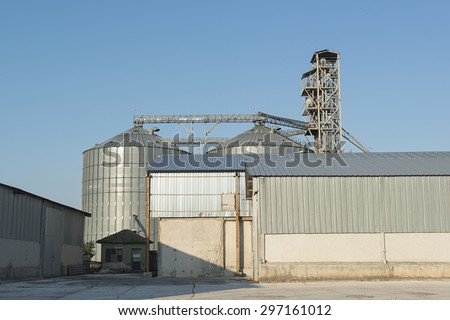 Agricultural grain Silo - Building Exterior, Storage and drying of grains, wheat, corn, soy, sunflower