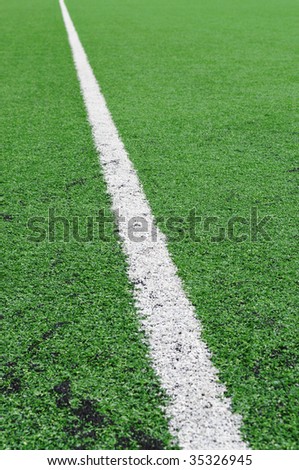 Boundary lines of a soccer field
