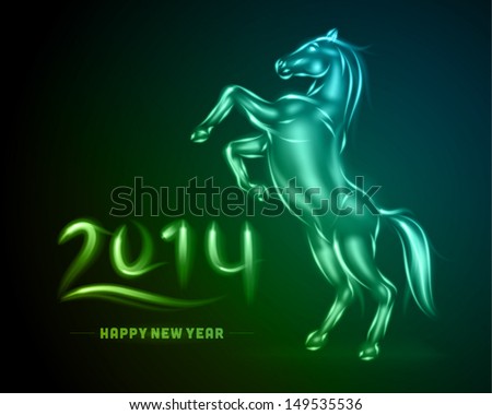 2014 Happy new year year of the horse vector background 2014 Happy new year year of the horse vector background