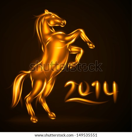 2014 Happy new year year of the horse vector background 2014 Happy new year year of the horse vector background