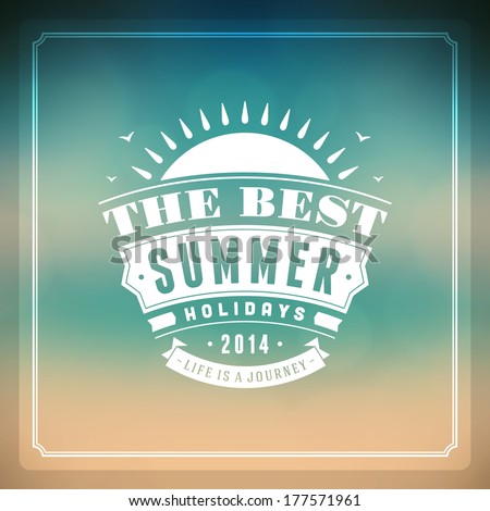 Summer vector typography Summer holidays message for your design vector background Summer vector typography Summer holidays message for your design vector background