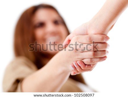 Handshake White Background