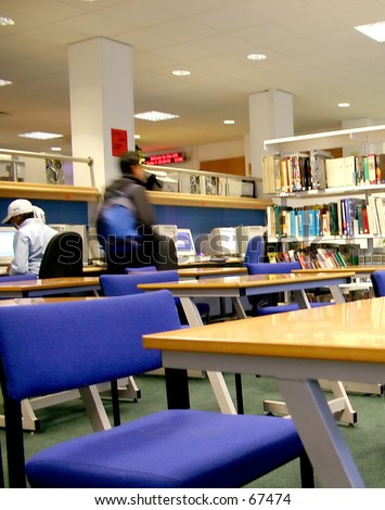 Students Studying at a library