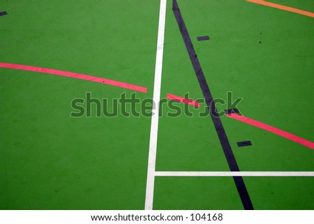 Abstract shot of the floor on a multi-sport court