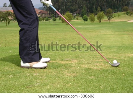 golfer ready for a tee off