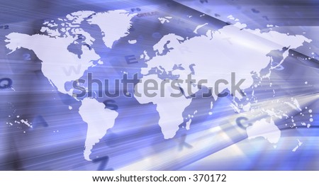 abstract blue map representing technology