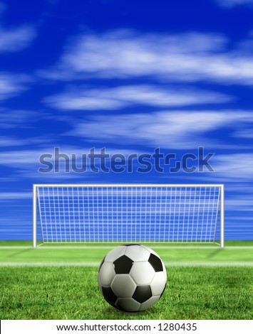 football - penalty kick, focus on ball