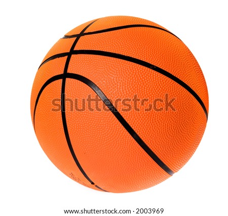 stock photo : basketball ball over a white background