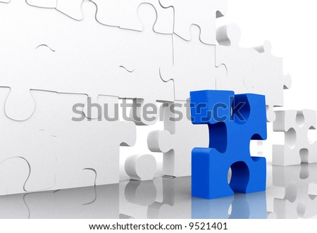 Puzzle Pieces Blue