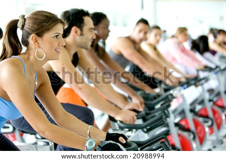 group of people in a gym