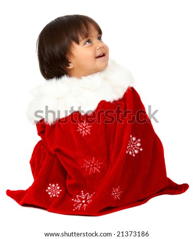 Baby Girl Christmas Presents on Baby Cute Baby Girl And Gift Box Christmas Santa Baby