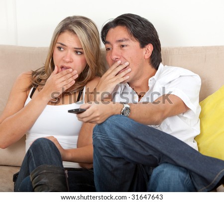 Couple Watching Movie