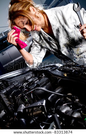 What Culinary Delight did you have for your tea tonight? Stock-photo-female-mechanic-fixing-a-car-at-the-garage-83313874