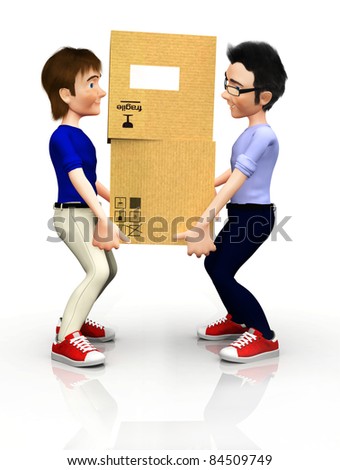 Men Carrying Boxes