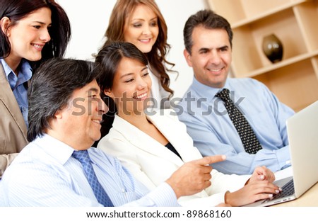 Group of executives in a business meeting at the office