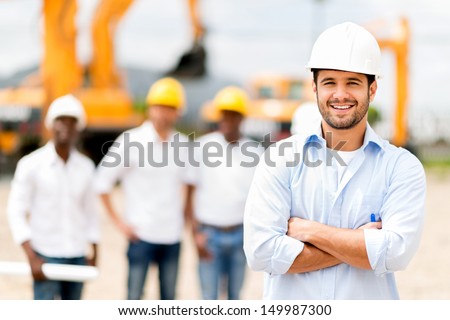 Male Architect At A Construction Site Looking Happy