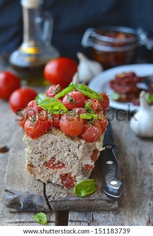 meat loaf with cherry tomato
