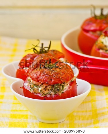 the baked stuffed tomatoes
