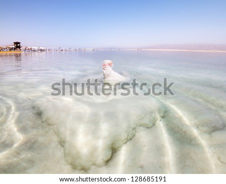 Bizarre salt formations at the dead sea in Israel
