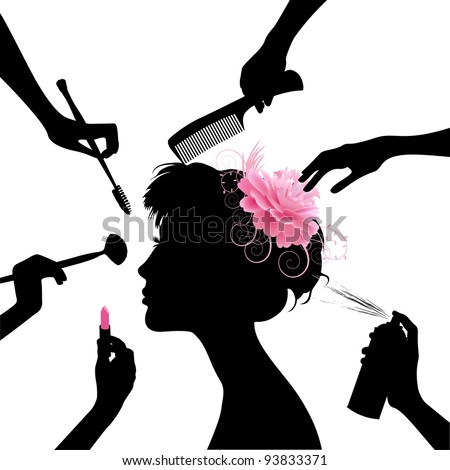 Free Makeup on Woman In A Beauty Salon  Stock Vector 93833371   Shutterstock