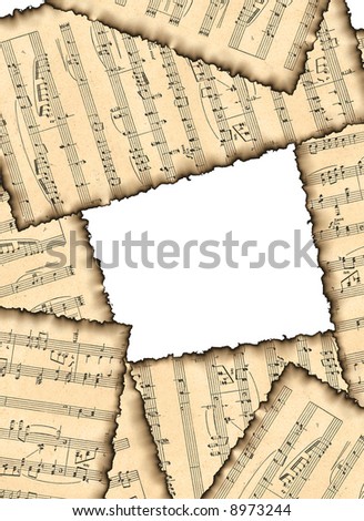 lovely background image with musical notes. It is a lot of empty seat for the text.