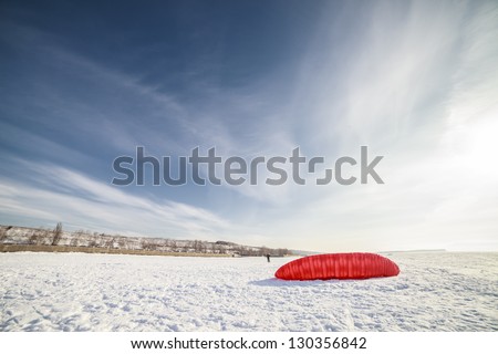 Kite boarding or snow kite