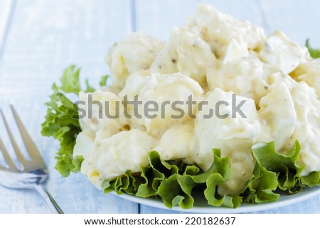 Potato salad made with passion fruit mustard