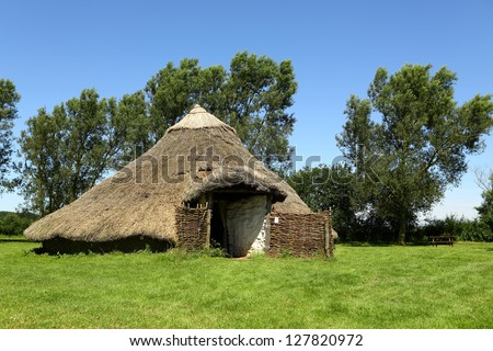 Iron Age House. Reconstruction of an iron age roundhouse.