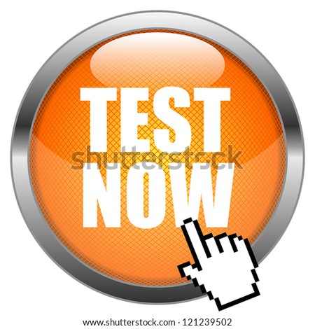 Vector Button Test Now - stock vector